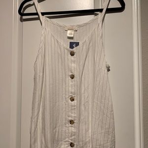 Button striped top